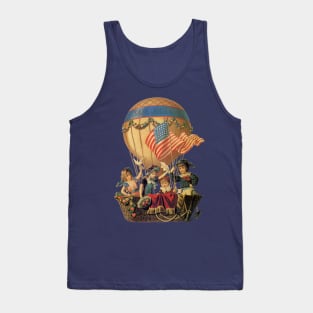 Vintage Hot Air Balloon with Children, Safe Journey Tank Top